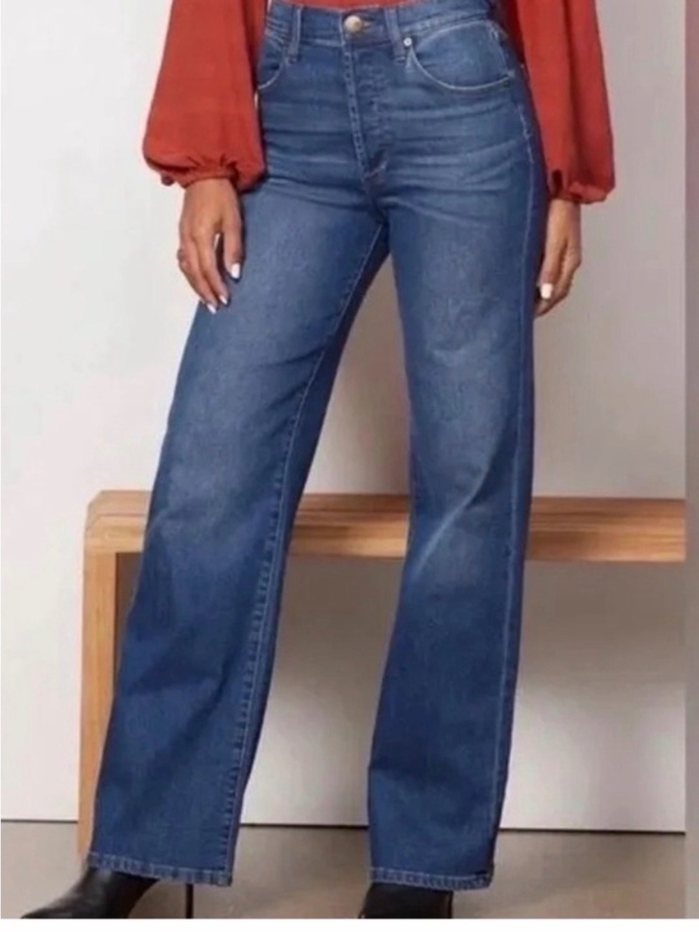 Evereve The Ever Trouser Wide Leg Jeans Size 28